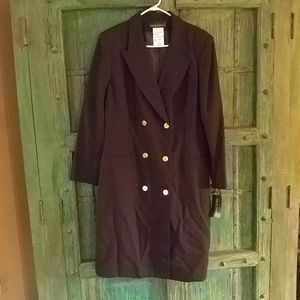 Harve Benard, Long, Brown Wool Jacket, Size 16 NWT